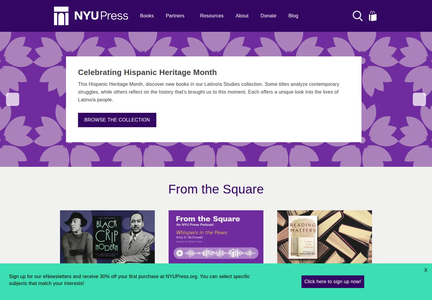 Screenshot of nyupress.org