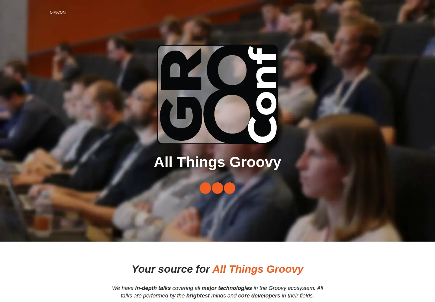 Screenshot of gr8conf.org