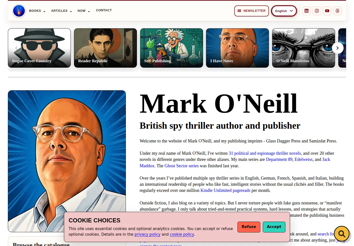 Screenshot of markoneill.org