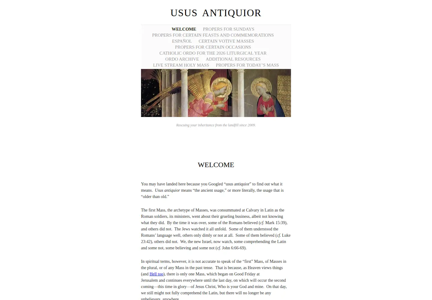 Captured homepage of propria.org in the current scan
