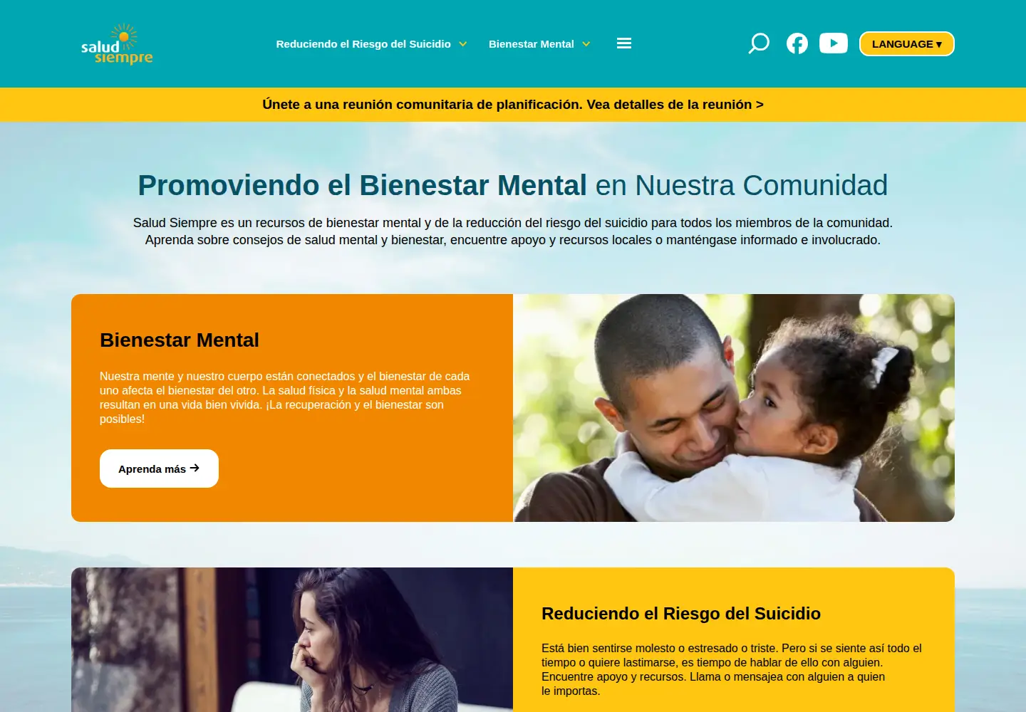Screenshot of saludsiemprevc.org