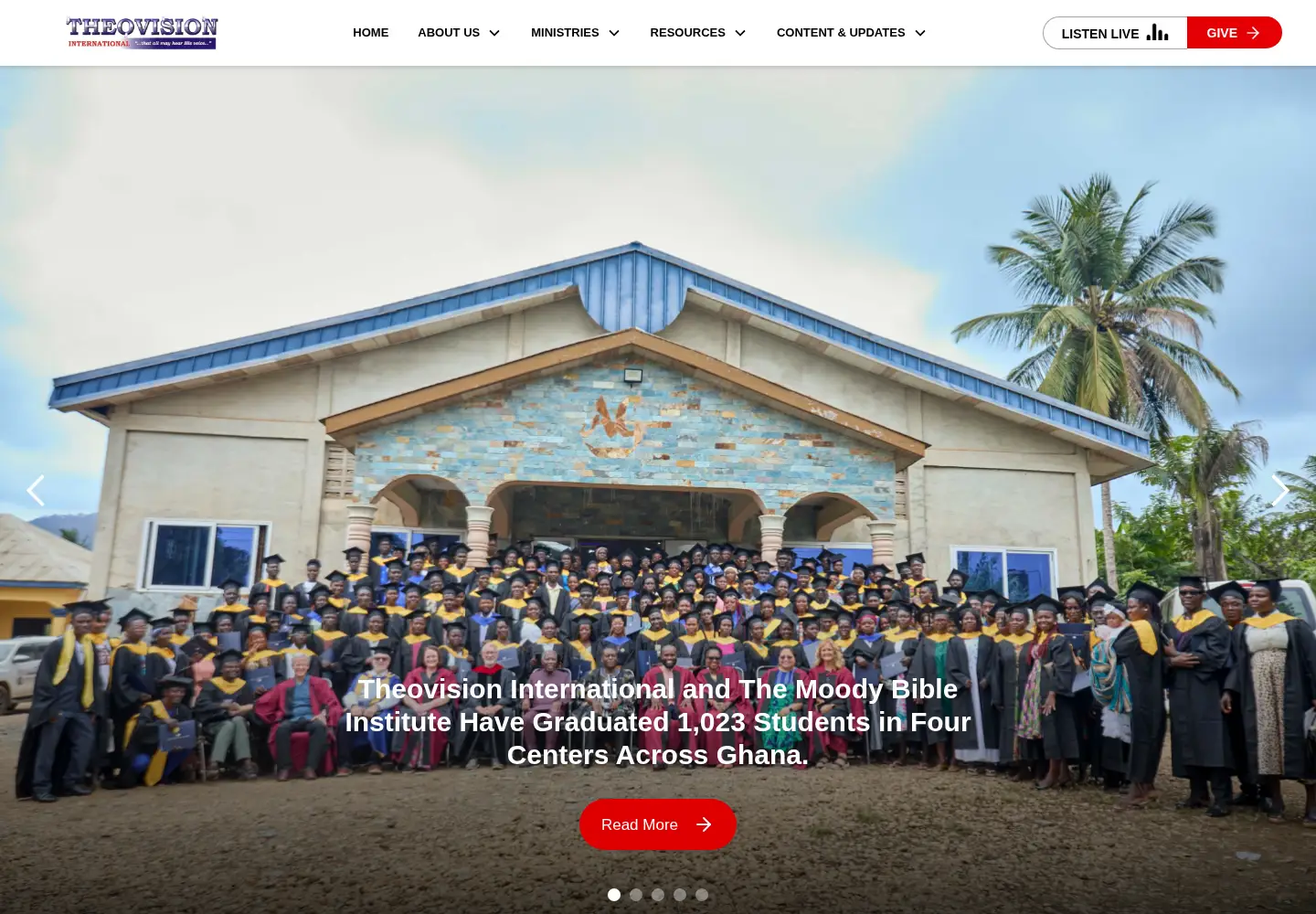 Screenshot of theovision.org