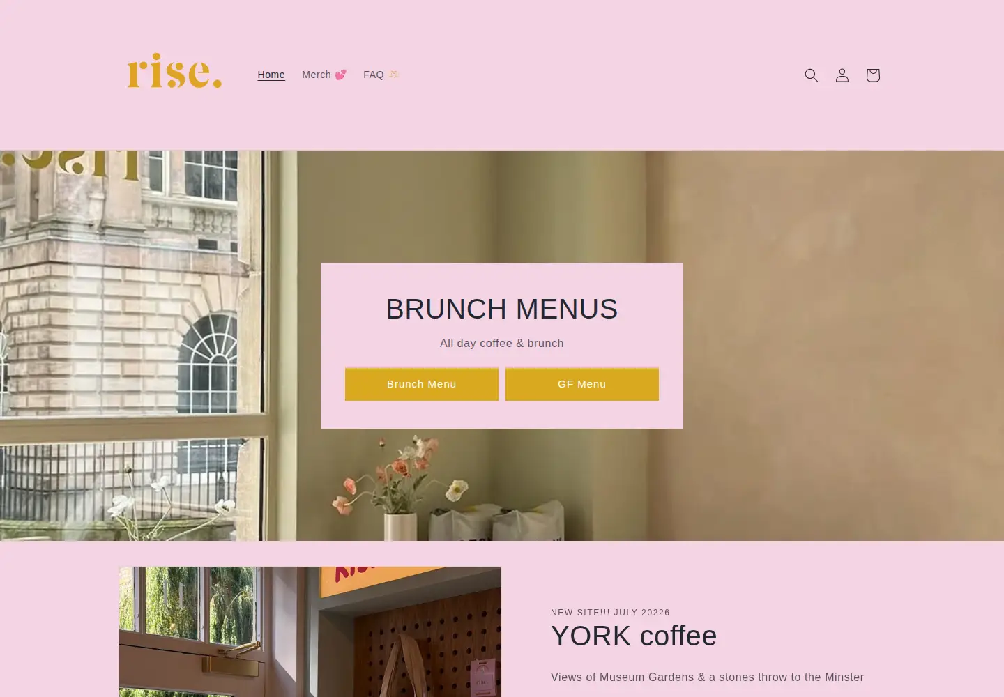 Captured homepage of risebrunch.co.uk in the current scan