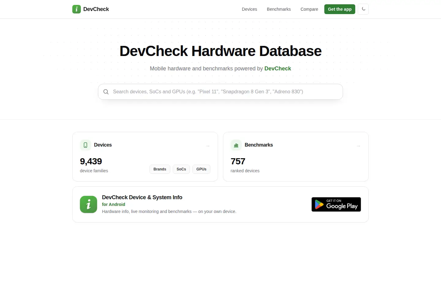 Screenshot of devcheck.app