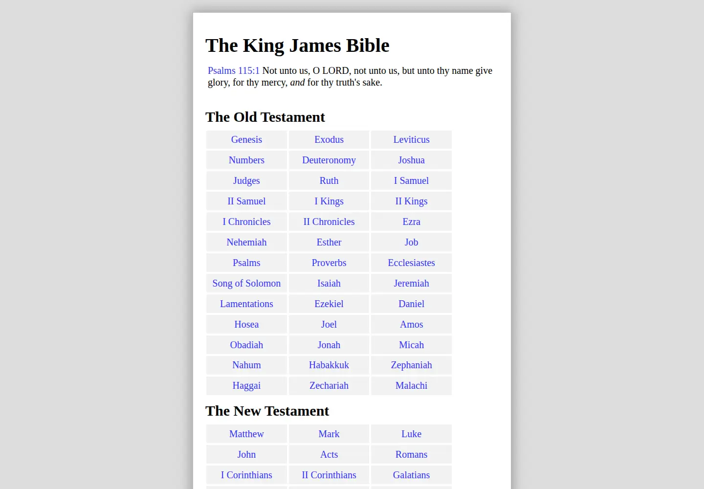 Screenshot of kingjames.bible