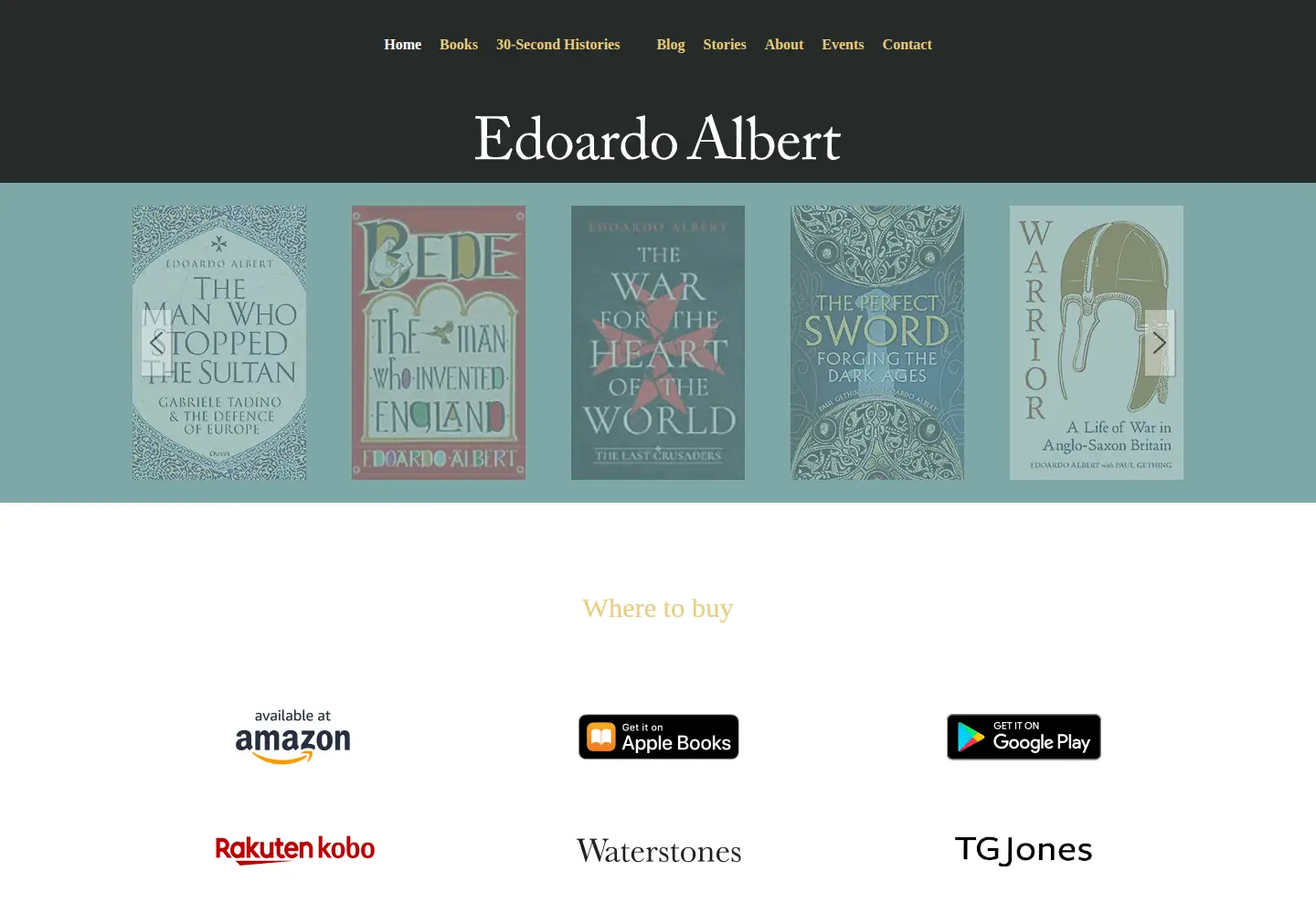 Captured homepage of edoardoalbert.com in the current scan