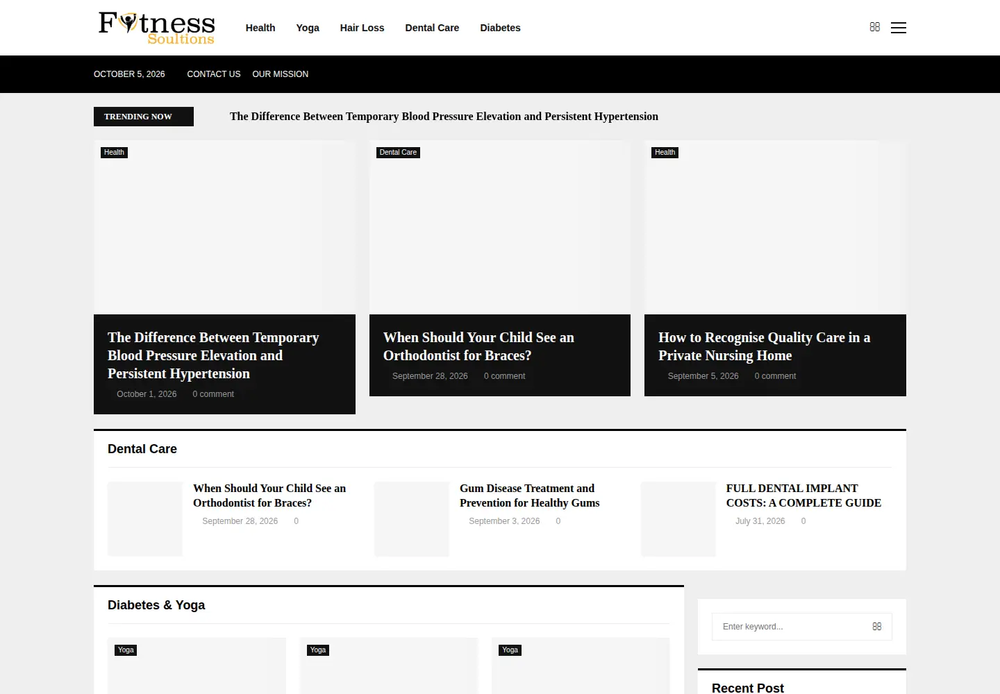 Screenshot of fitnesssoultions.com