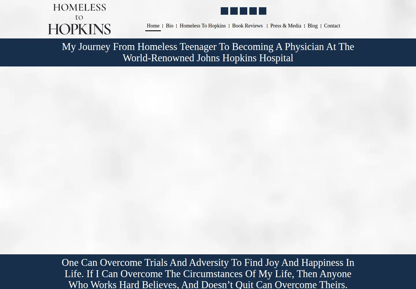 Screenshot of homelesstohopkins.com