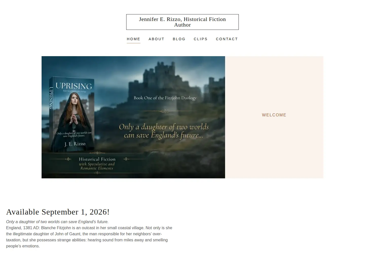 Screenshot of jennifererizzo.com