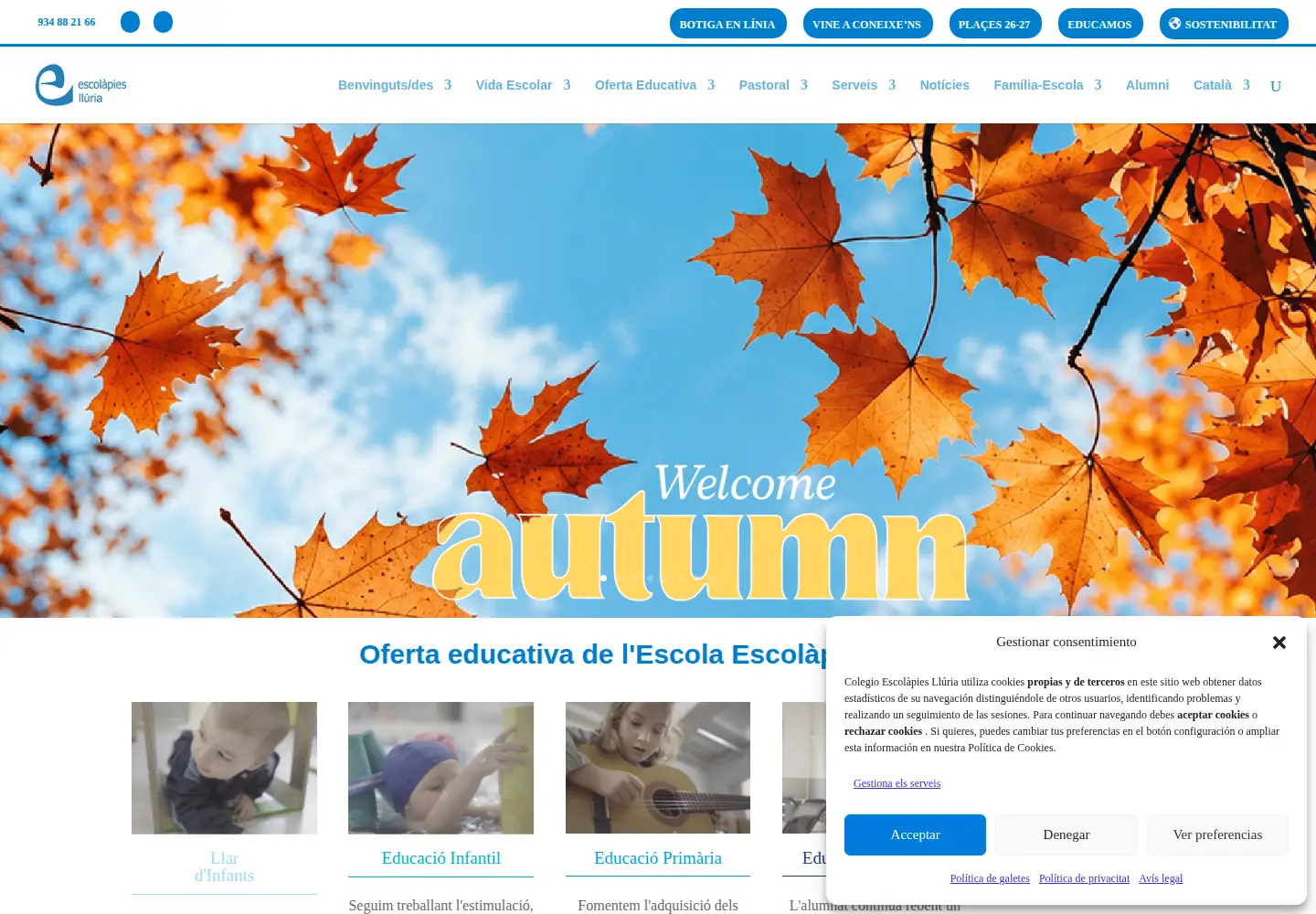 Screenshot of escolapieslluria.org
