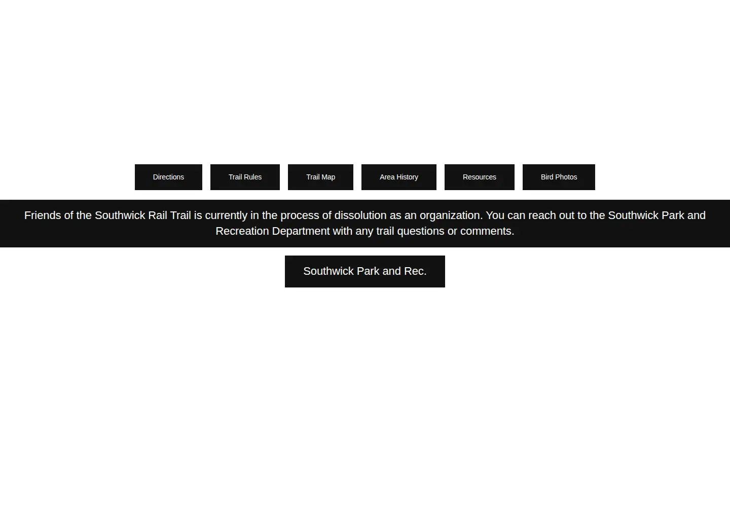 Screenshot of southwickrailtrail.org