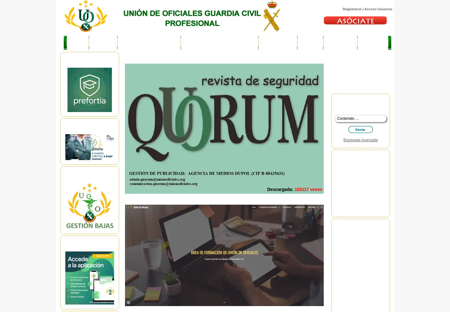 Screenshot of unionoficiales.org