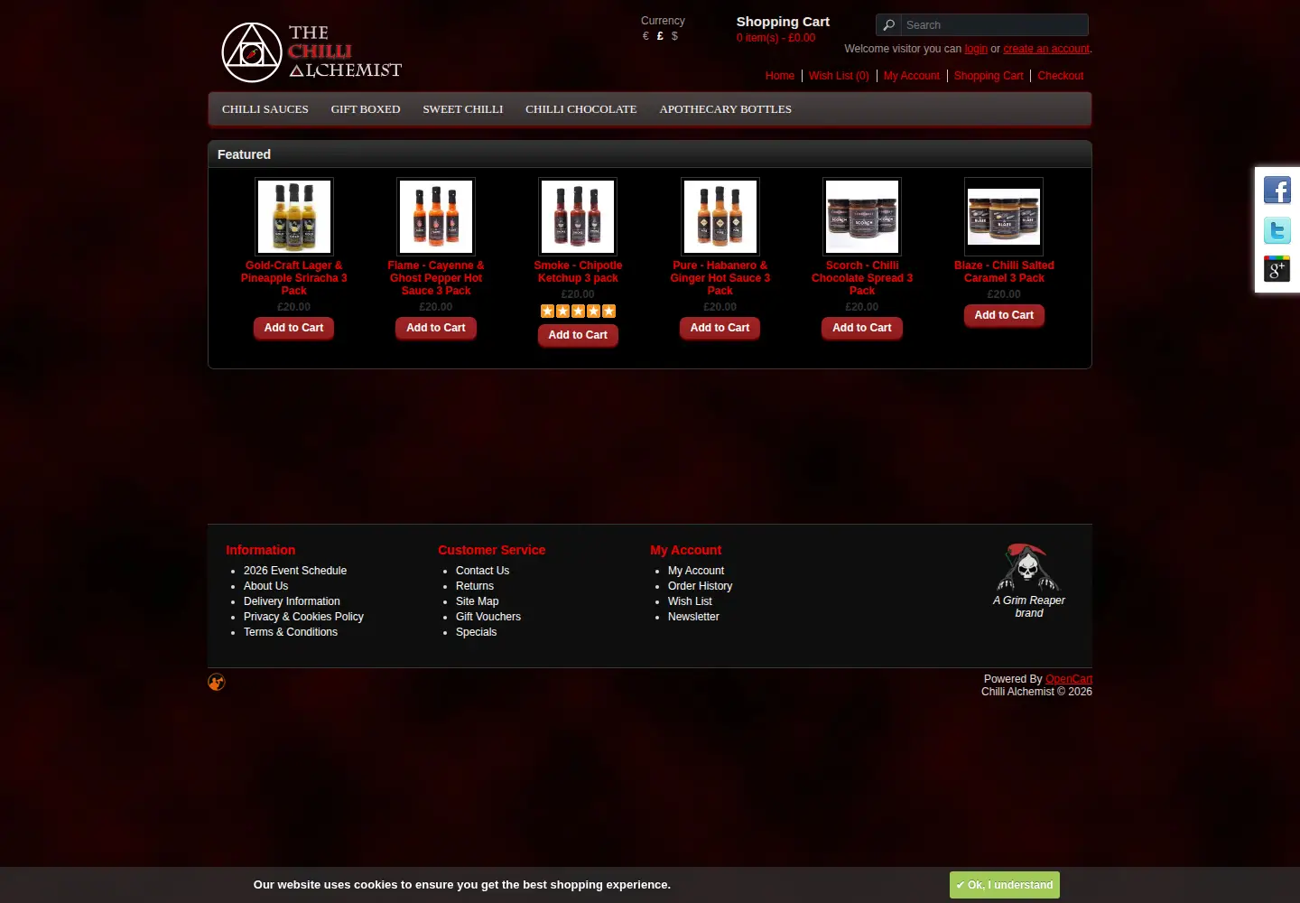 Screenshot of chillialchemist.co.uk
