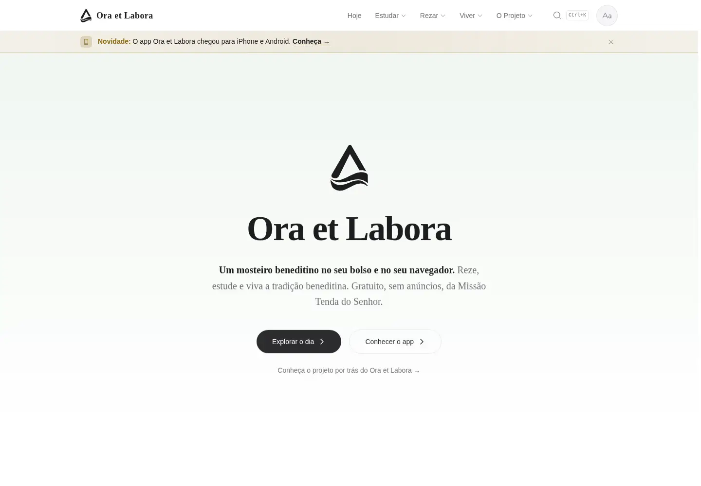 Screenshot of oraetlabora.com.br