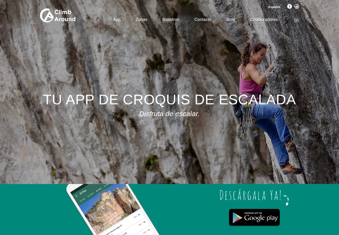 Screenshot of climbaround.com