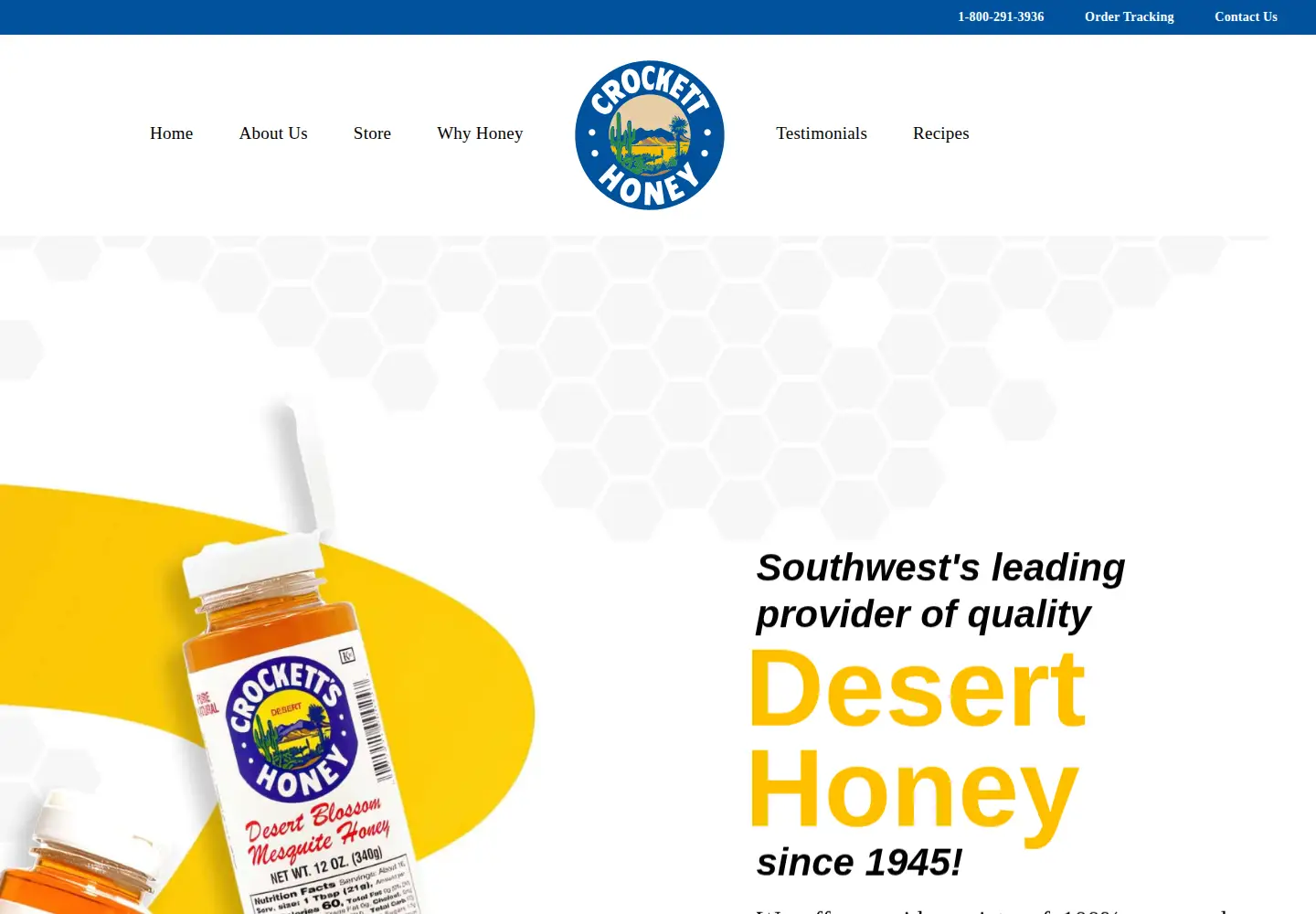 Captured homepage of crocketthoney.com in the current scan