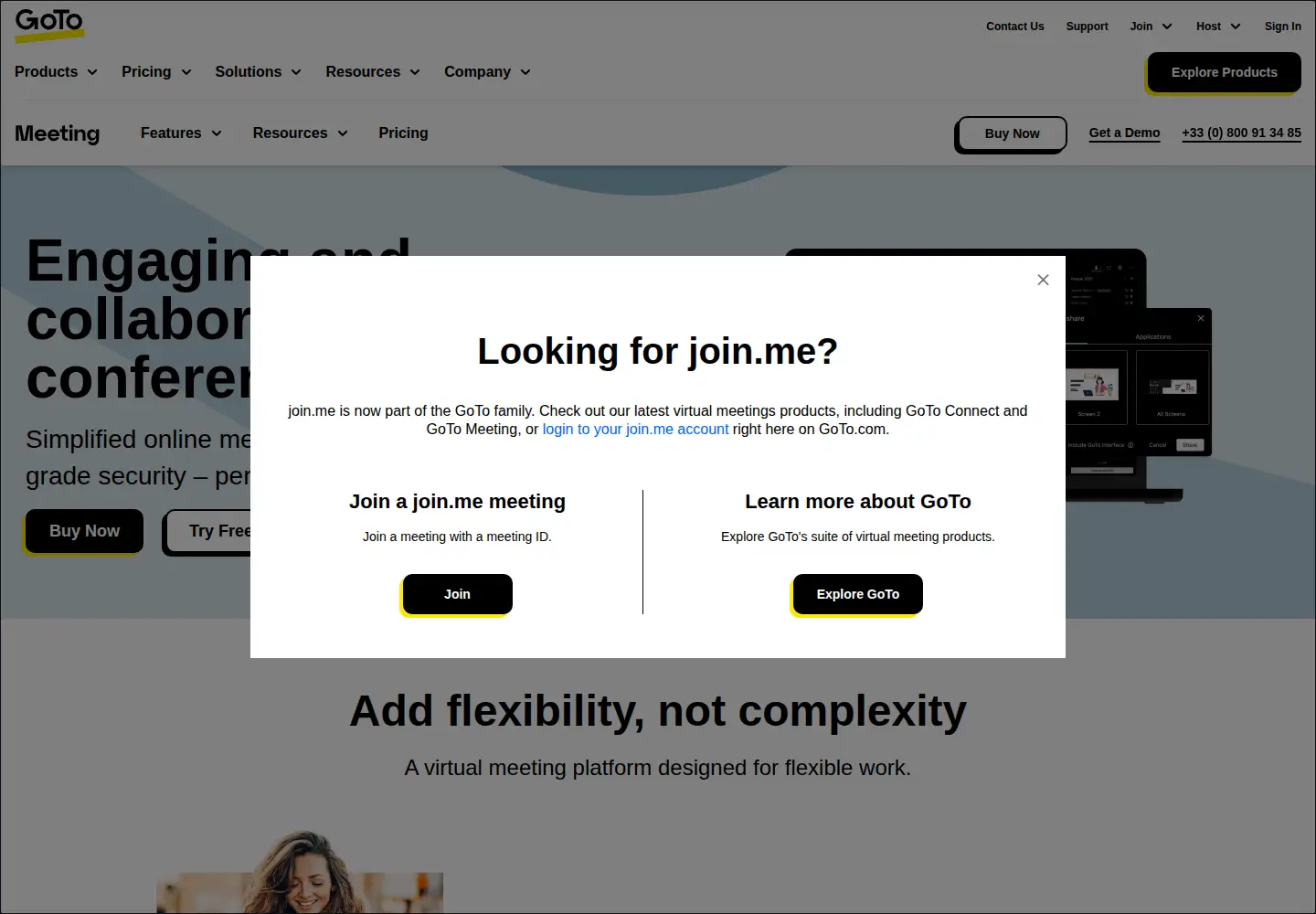 Screenshot of join.me