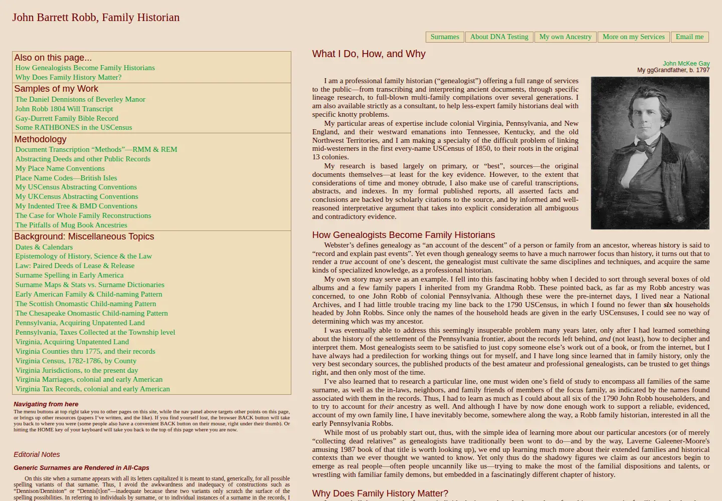 Captured homepage of johnbrobb.com in the current scan