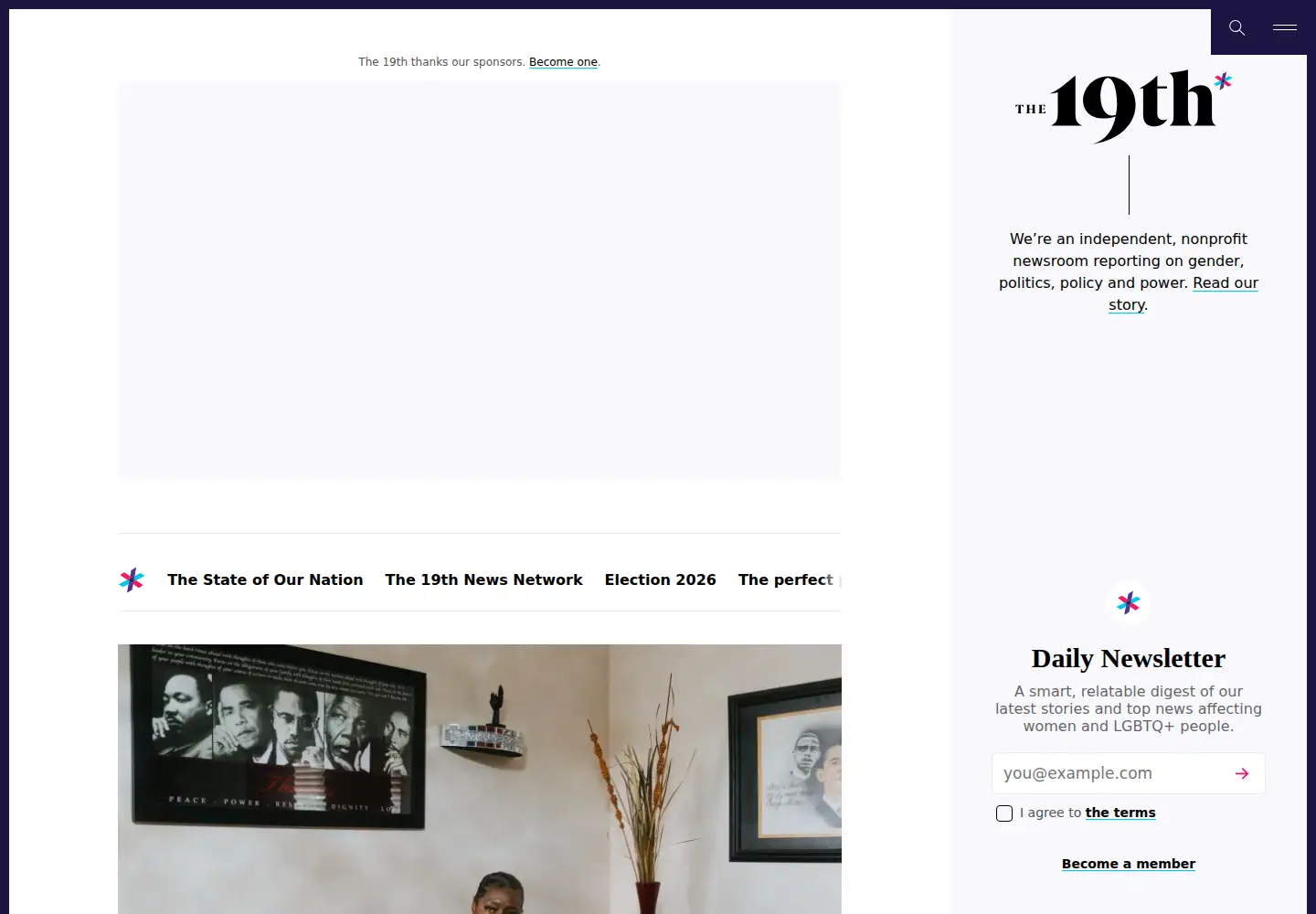 Screenshot of 19thnews.org