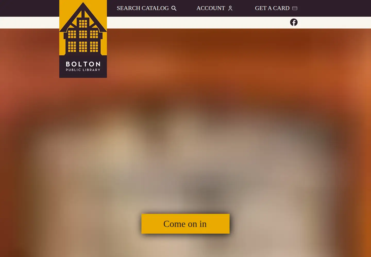 Captured homepage of boltonpubliclibrary.org in the current scan