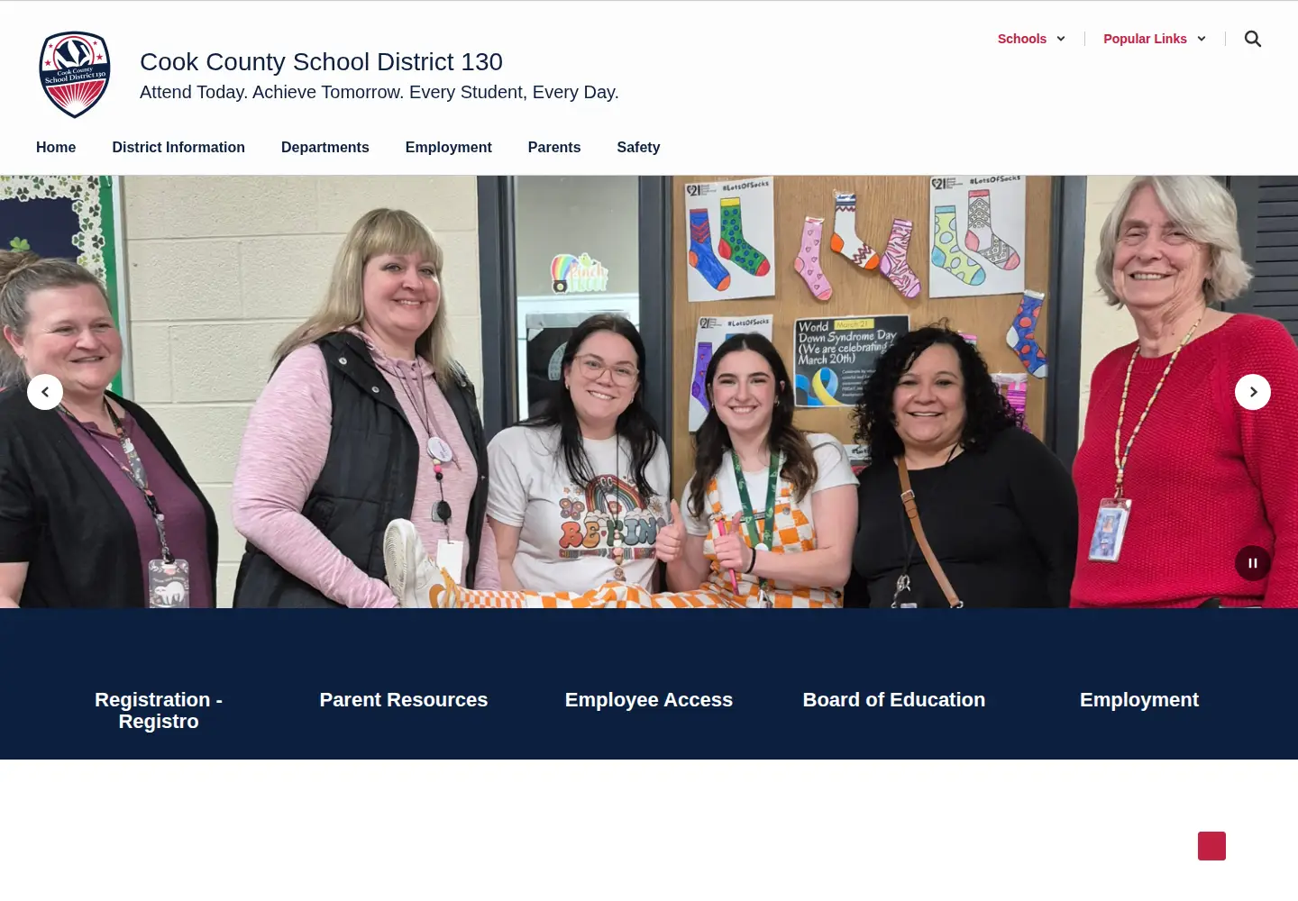 Screenshot of district130.org