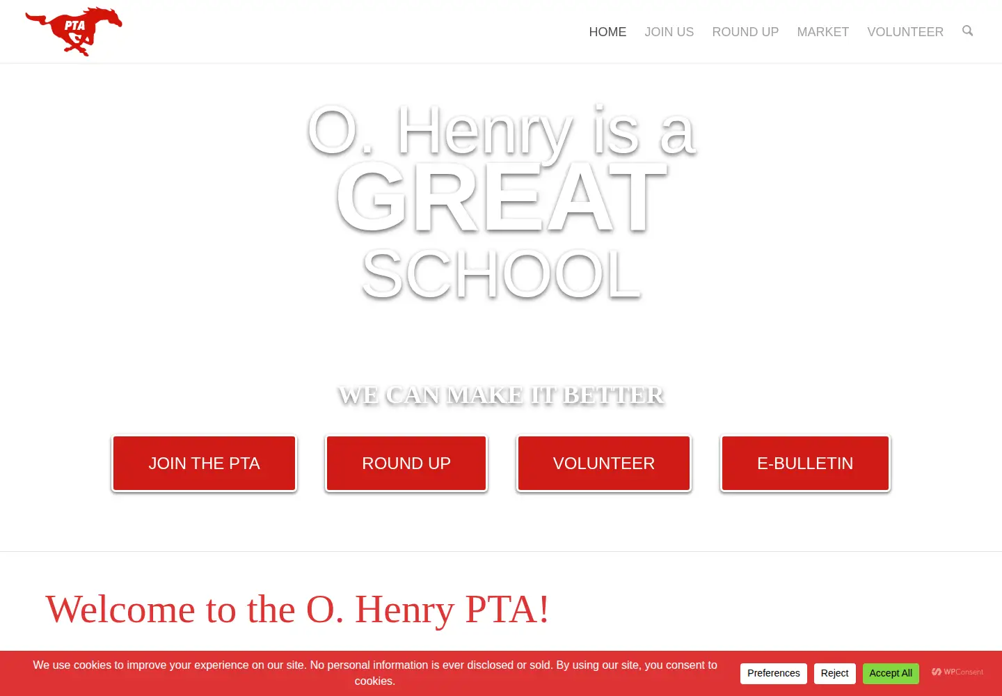 Captured homepage of ohenrypta.org in the current scan