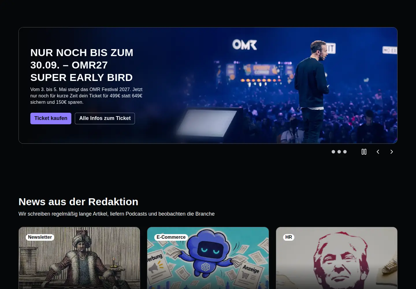 Screenshot of omr.com