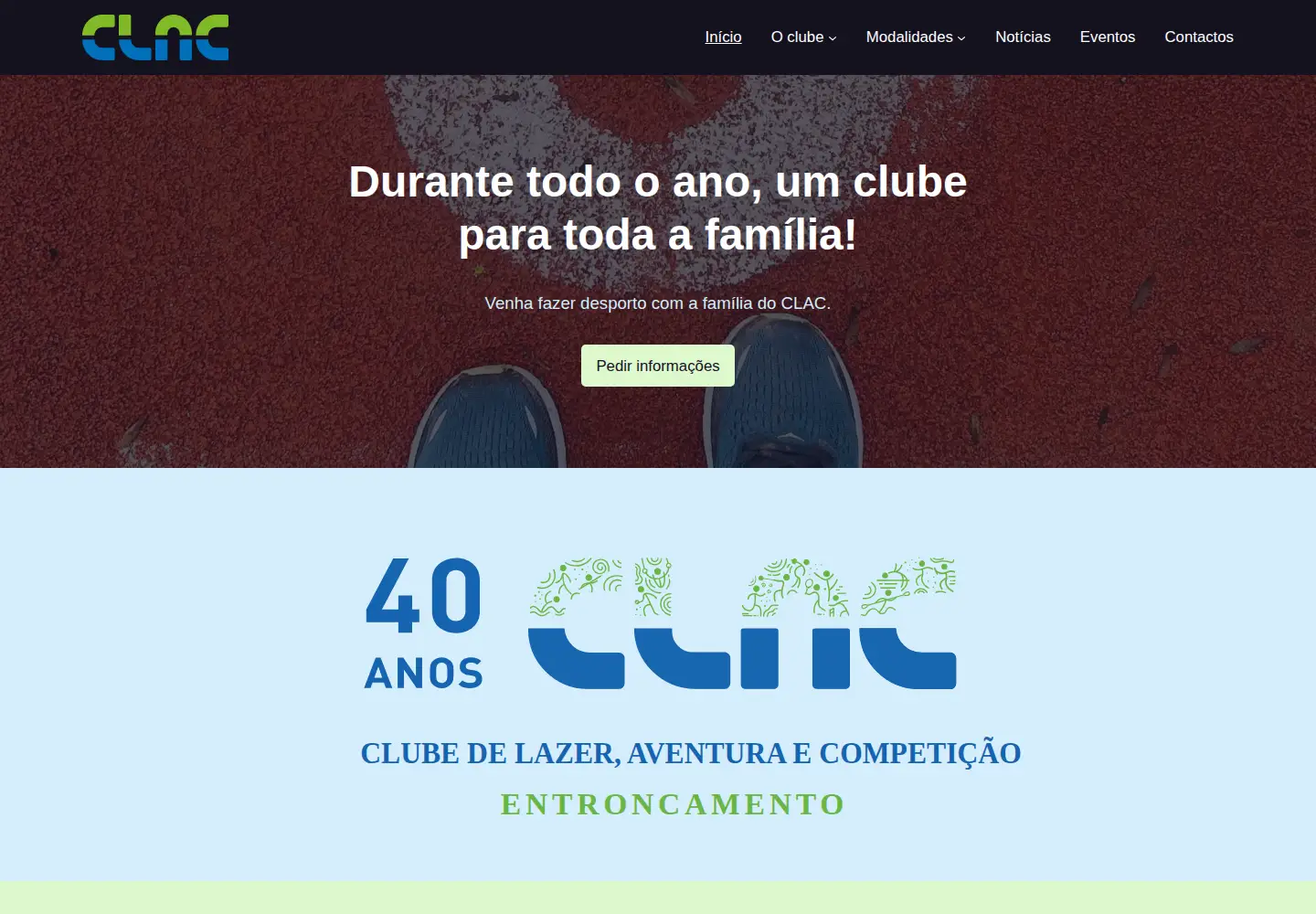 Captured homepage of clac.pt in the current scan