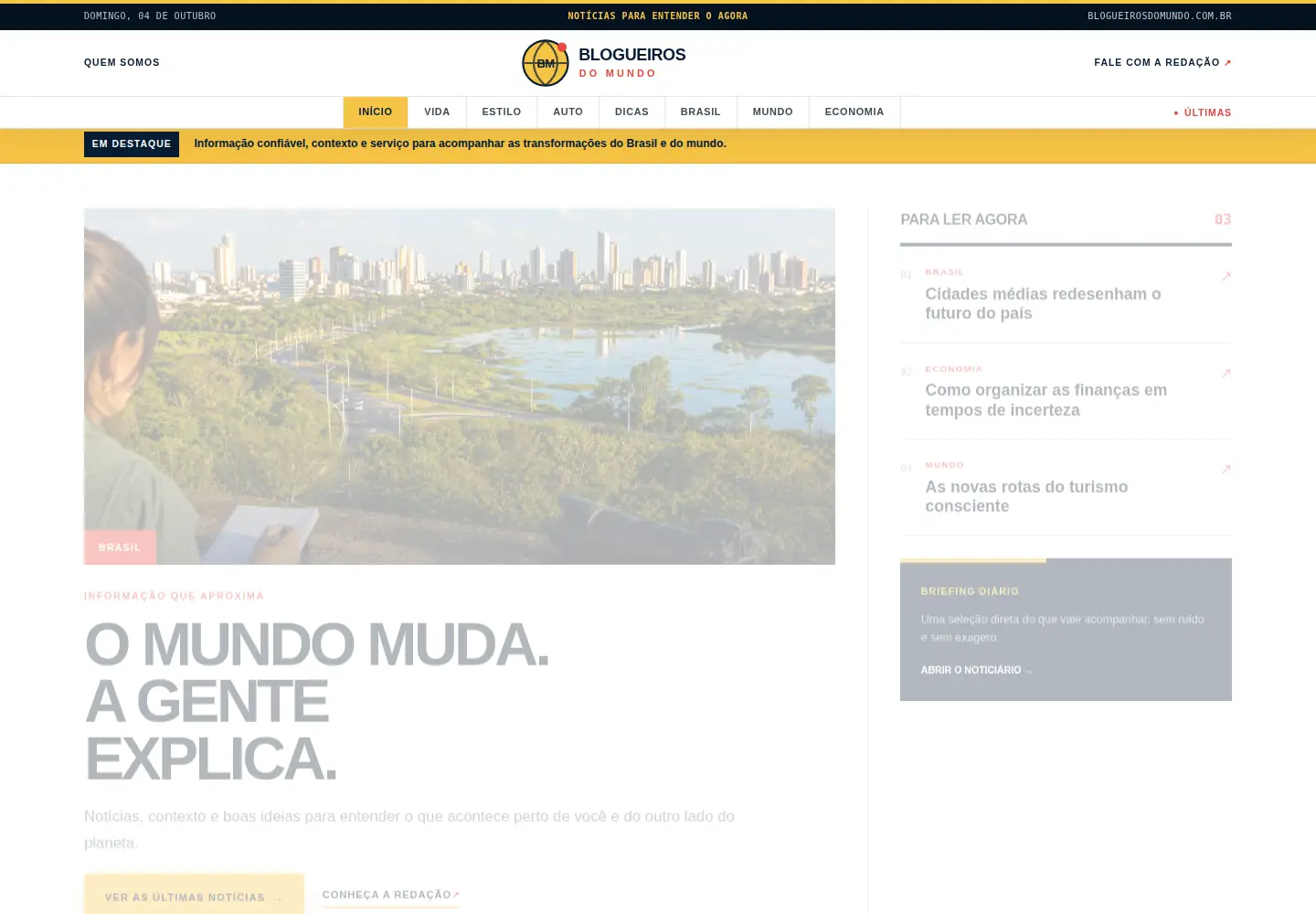 Captured homepage of blogueirosdomundo.com.br in the current scan