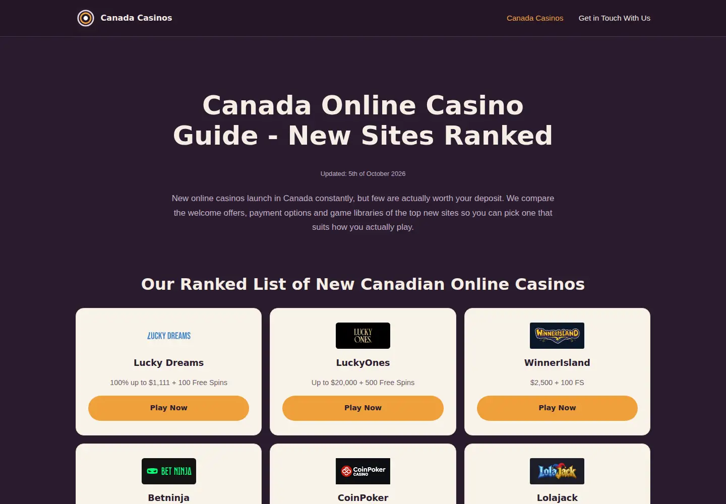 Screenshot of transformationprojects.ca