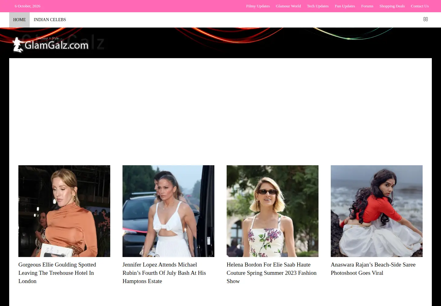 Screenshot of glamgalz.com