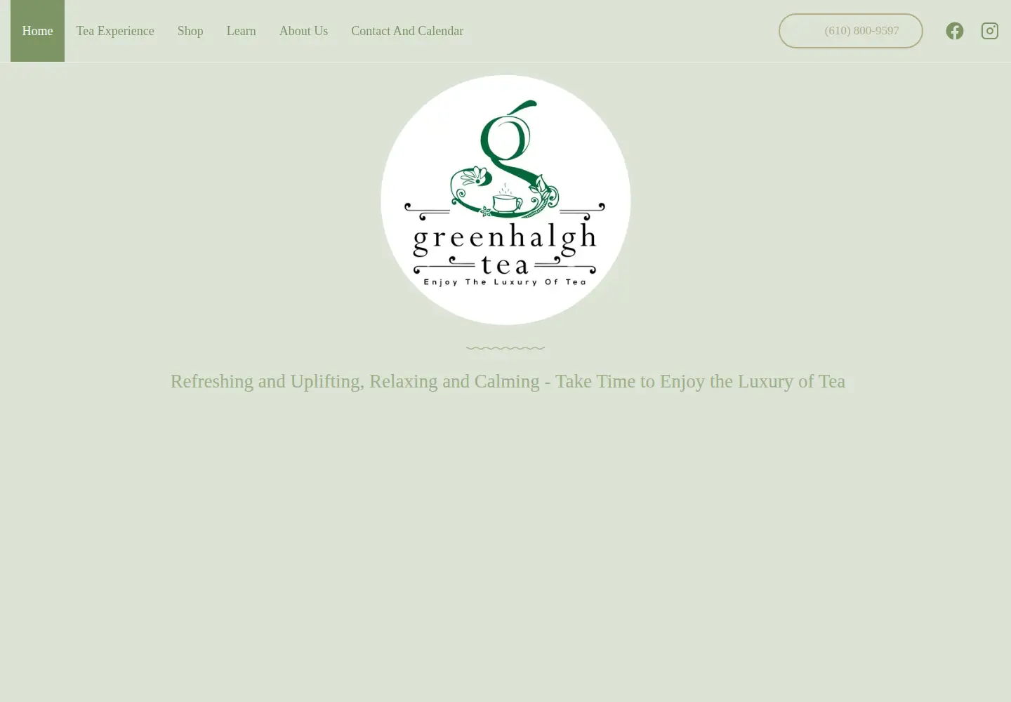 Screenshot of greenhalghtea.com