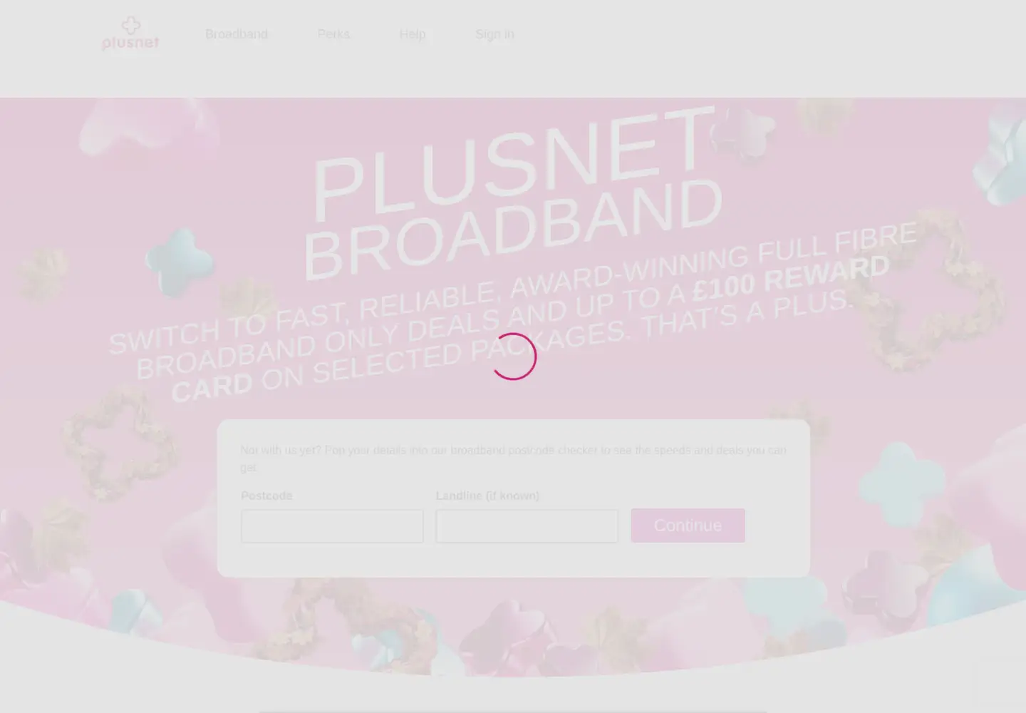 Screenshot of plus.net