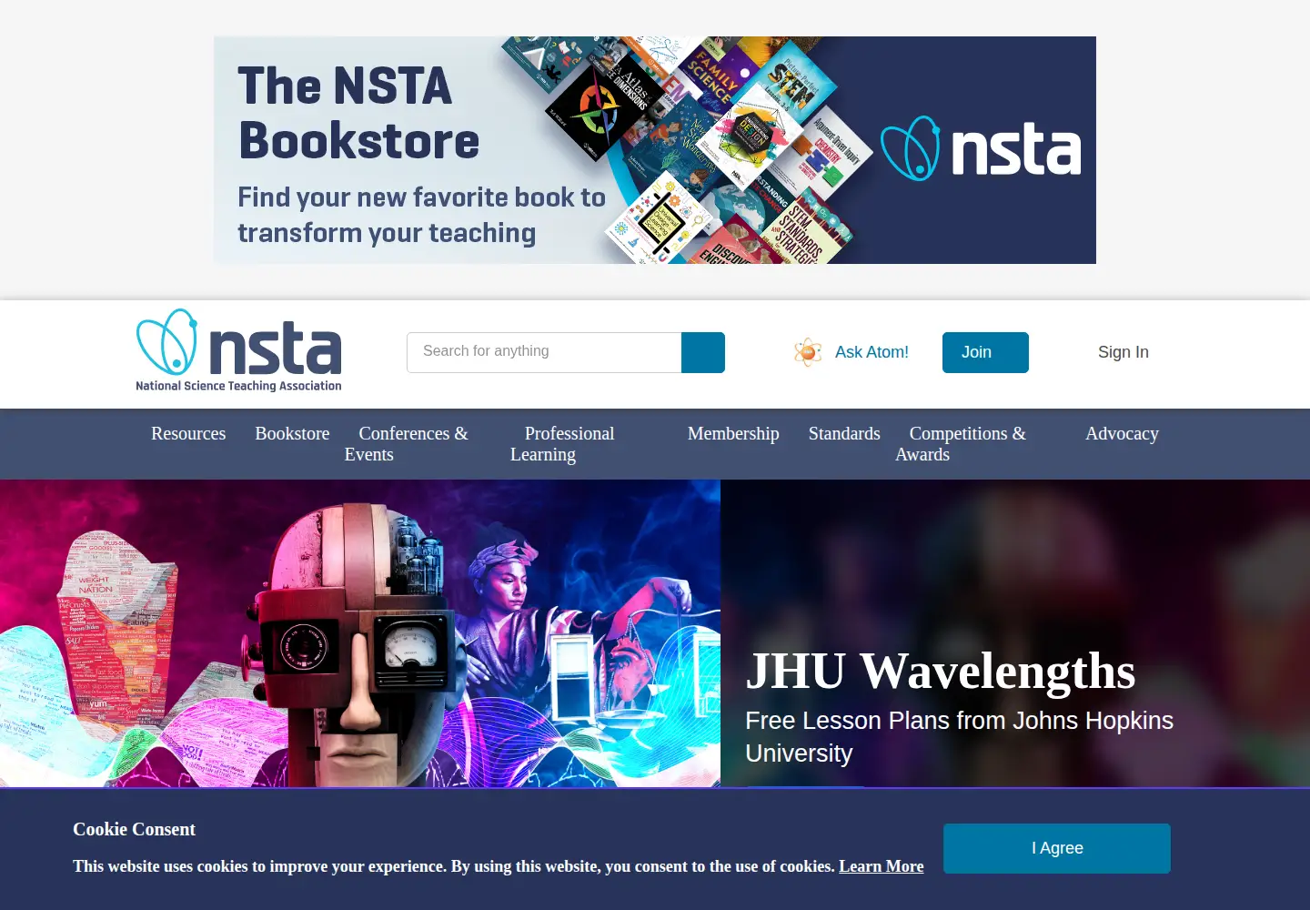 Screenshot of nsta.org