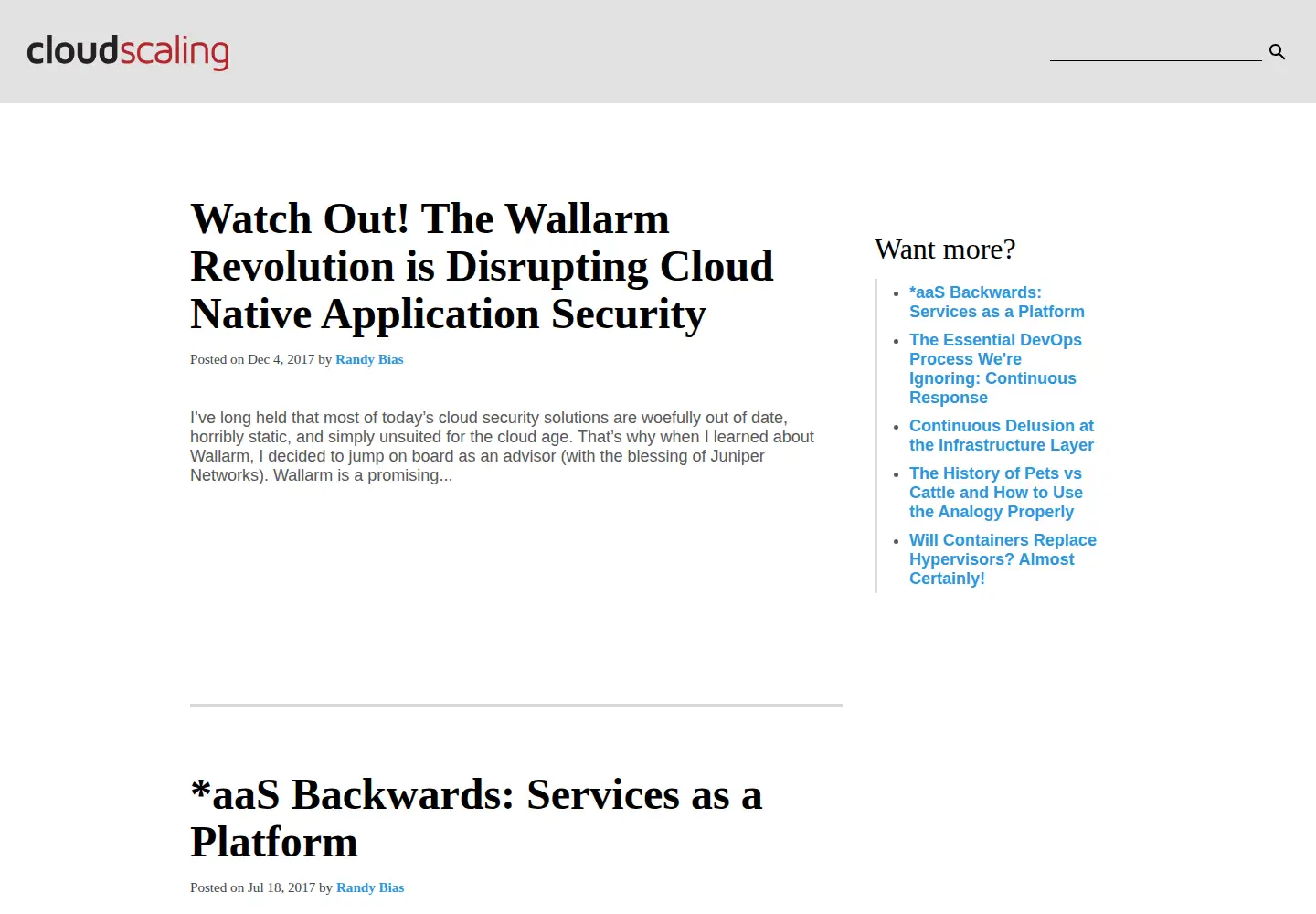 Screenshot of cloudscaling.com