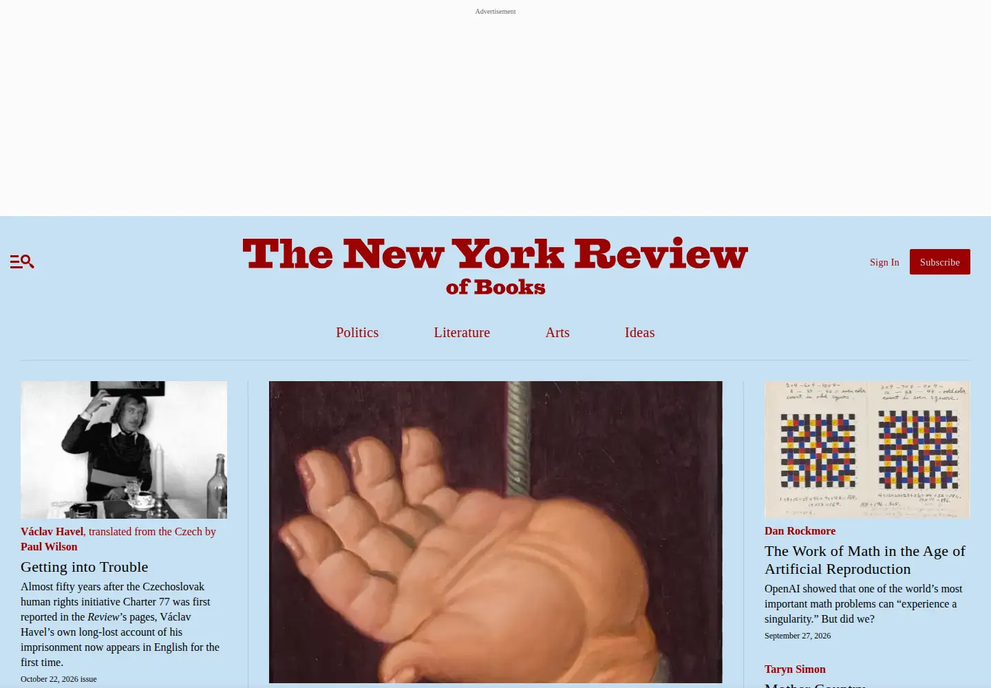 Screenshot of nybooks.com