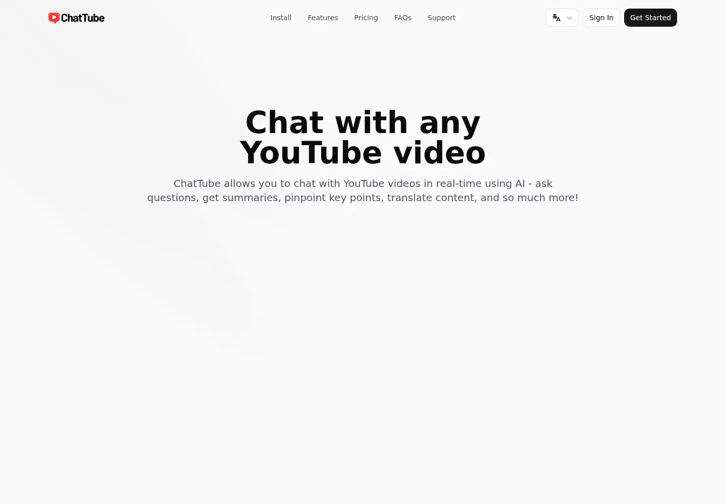 Screenshot of chattube.io