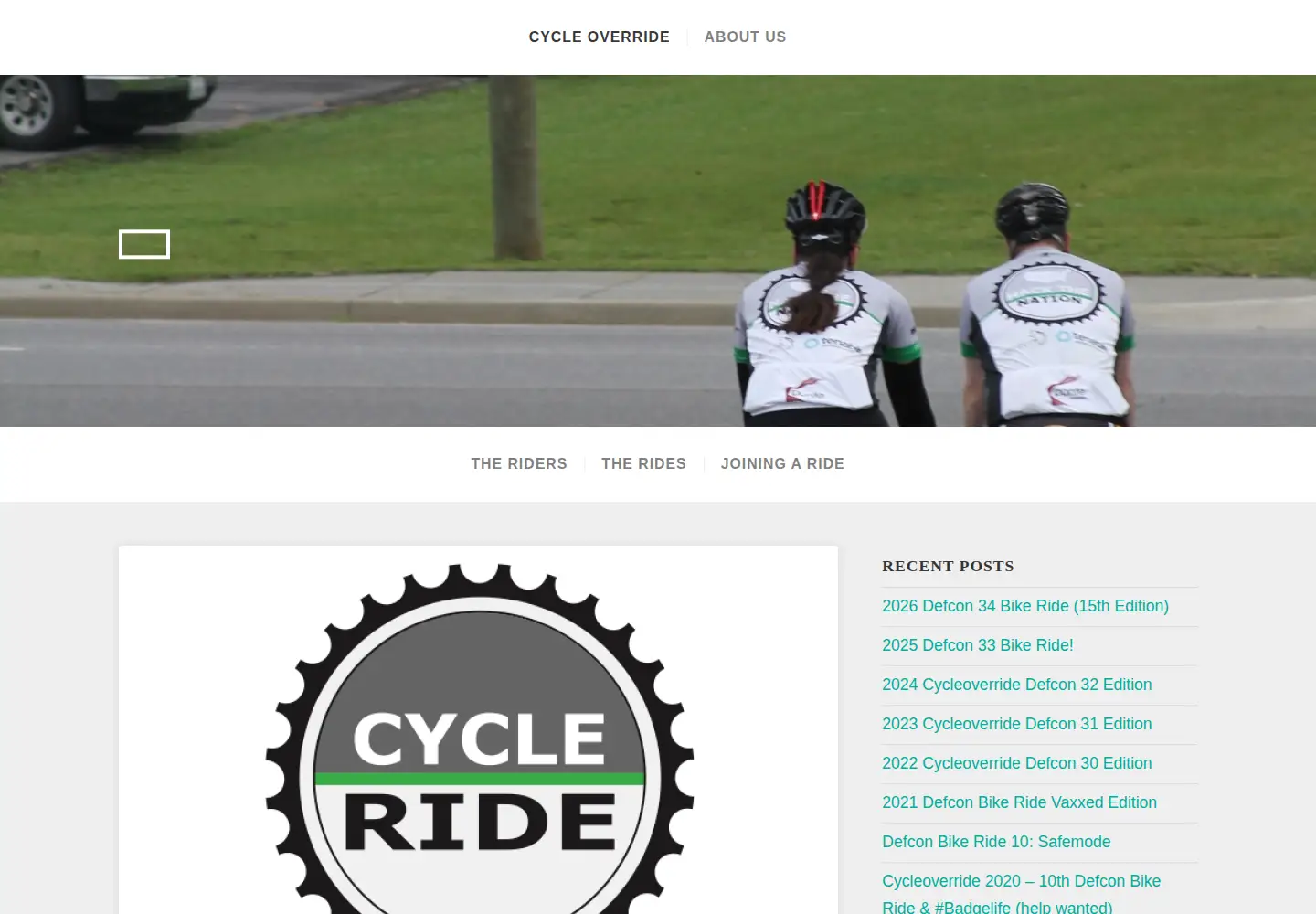 Screenshot of cycleoverride.org