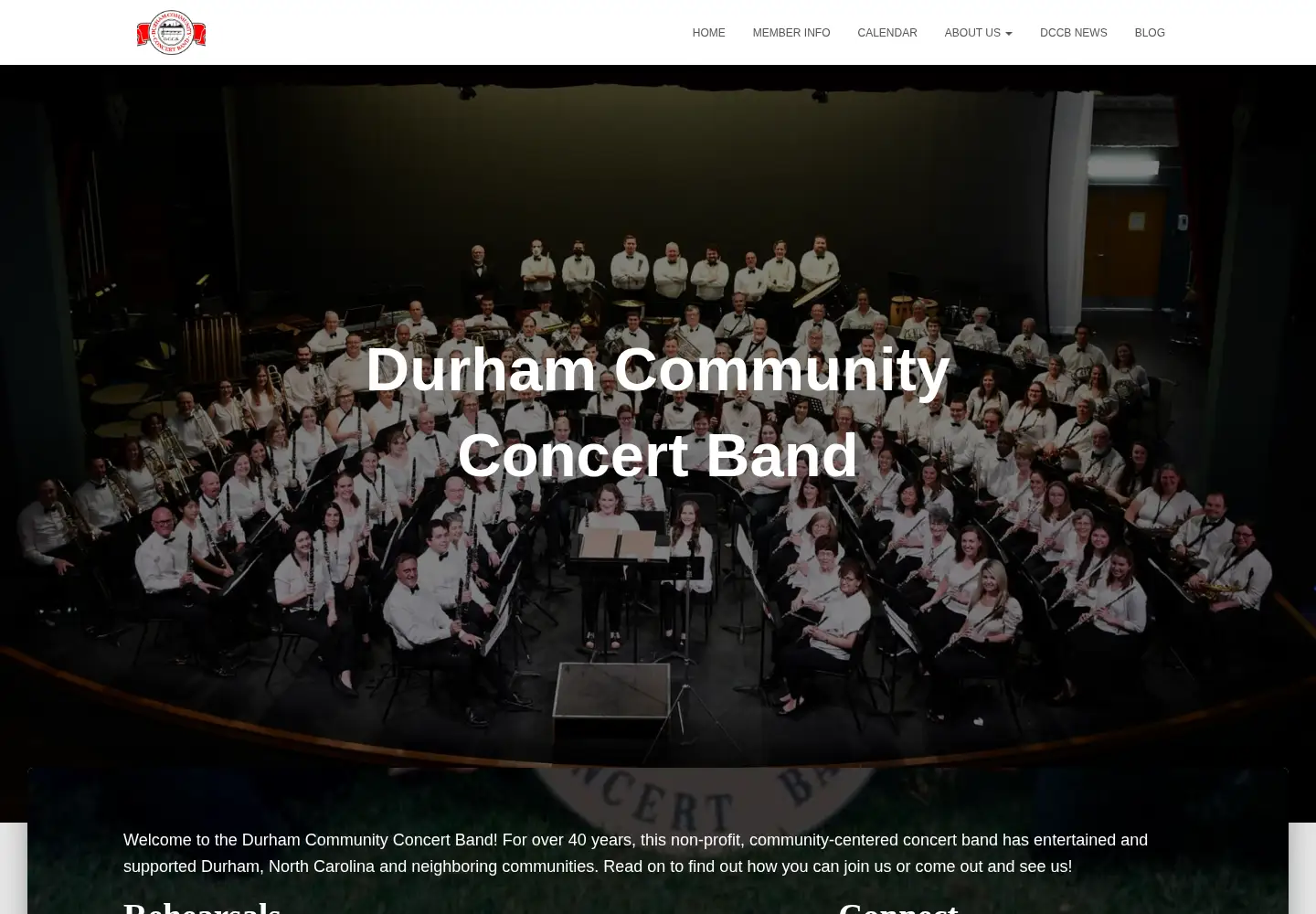 Screenshot of durhamband.org