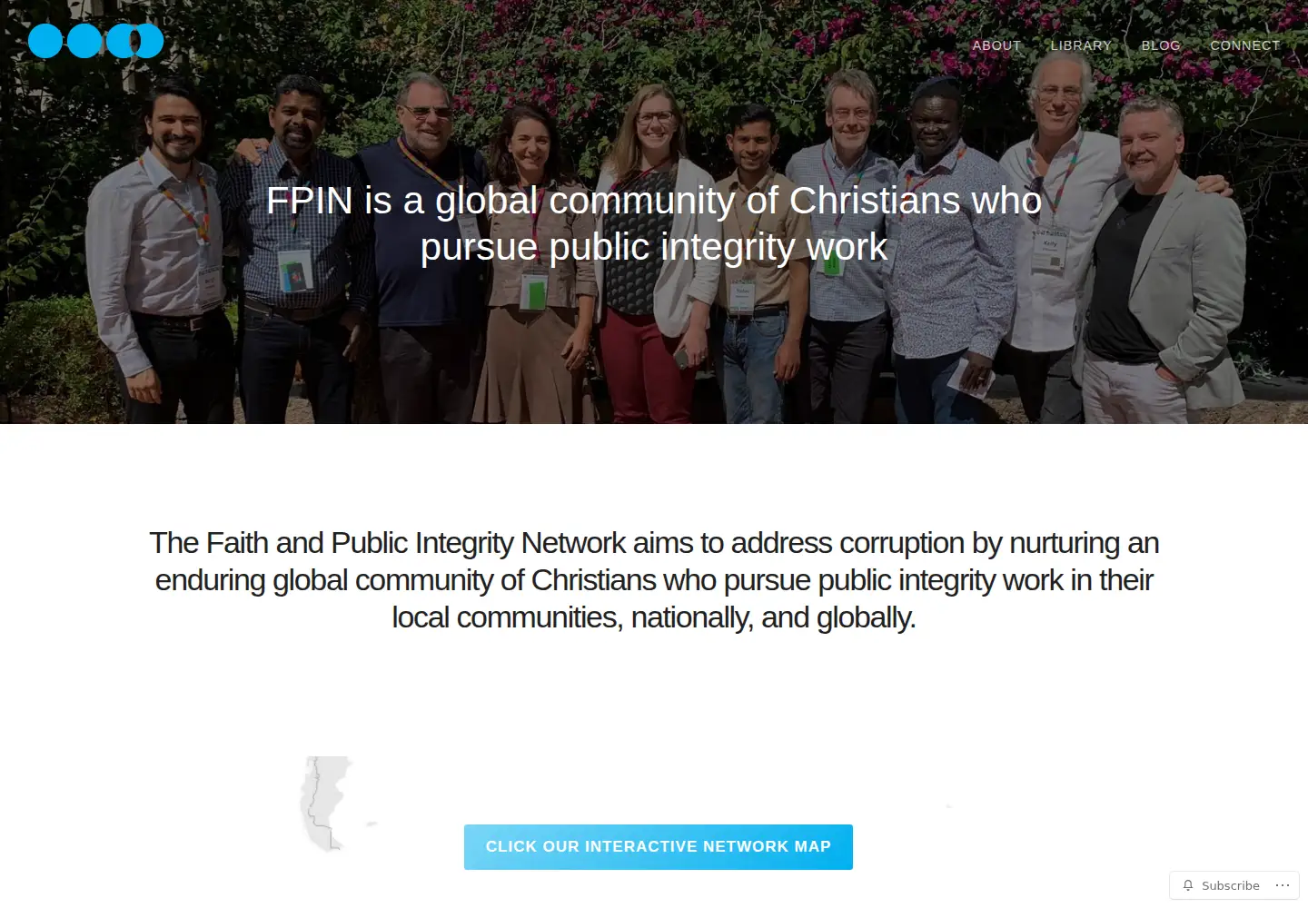 Captured homepage of fpinetwork.org in the current scan