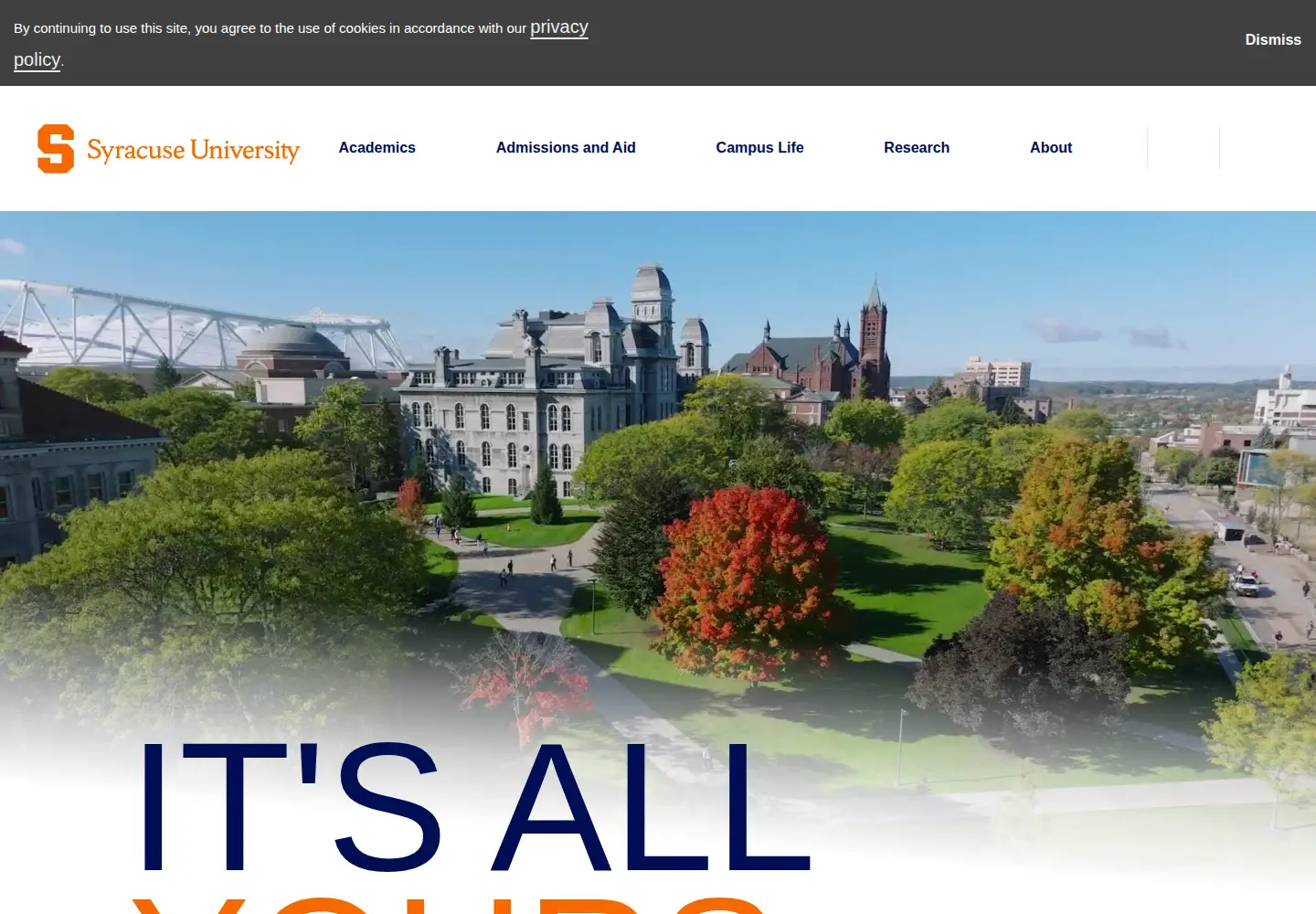 Screenshot of syracuse.edu