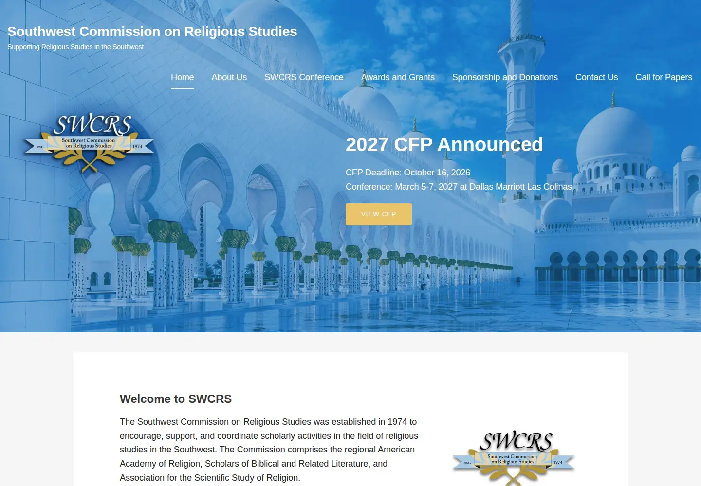 Screenshot of swcrs-online.org
