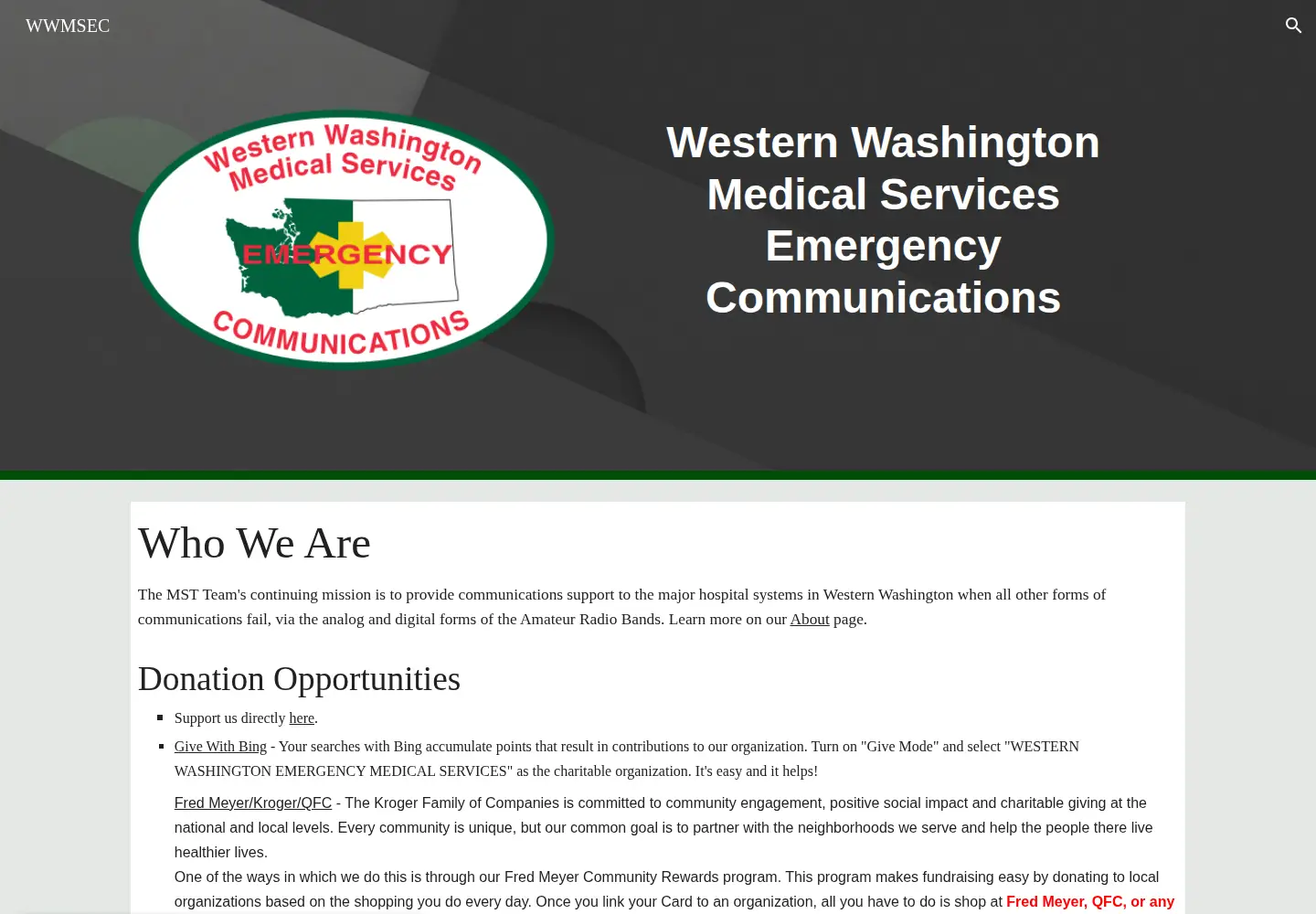 Screenshot of ww7mst.org