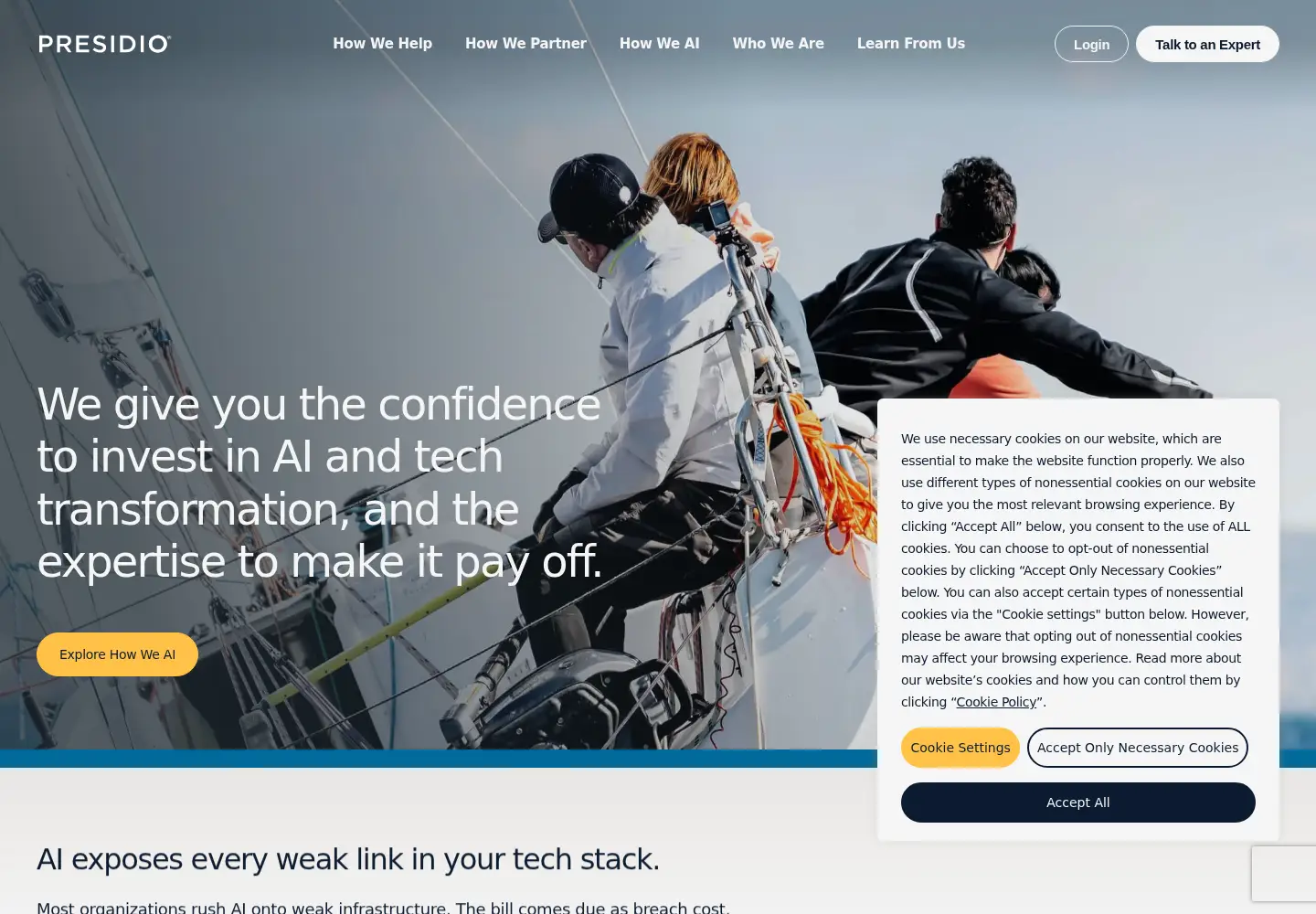 Screenshot of presidio.com