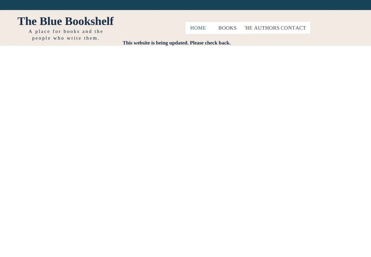 Screenshot of bluebookshelf.com