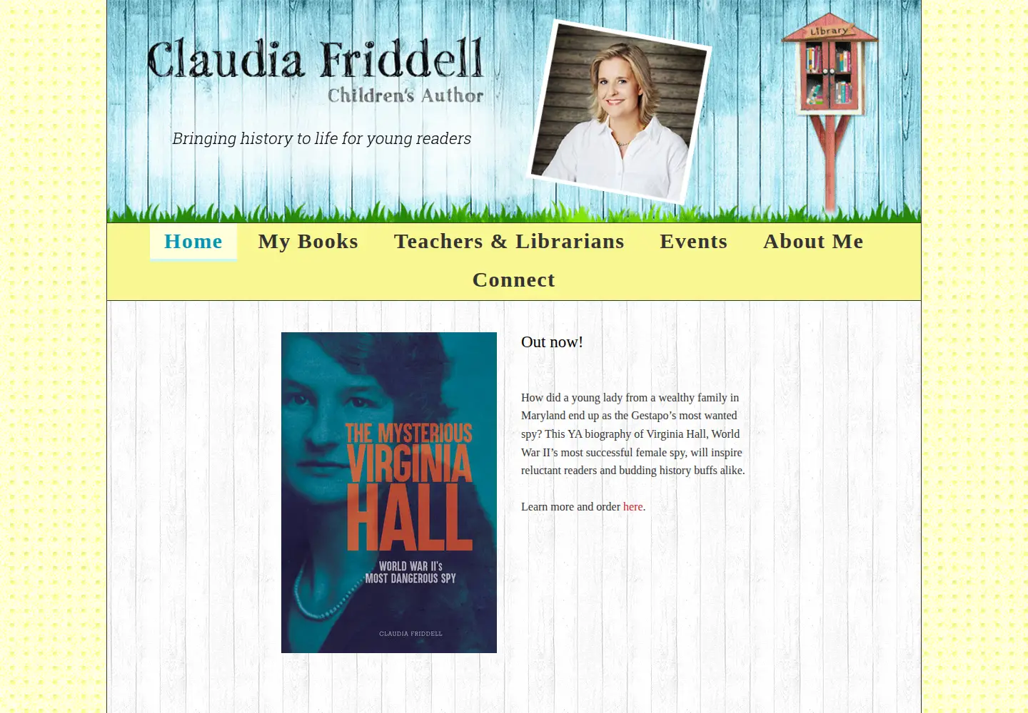 Screenshot of claudiafriddell.com