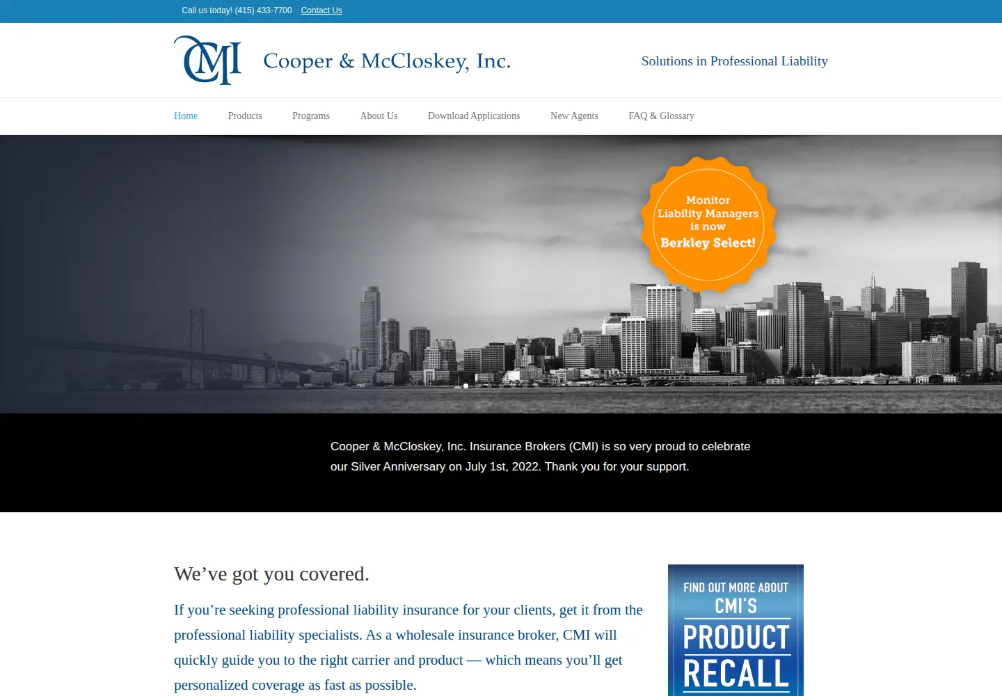 Screenshot of cmiprorisk.com
