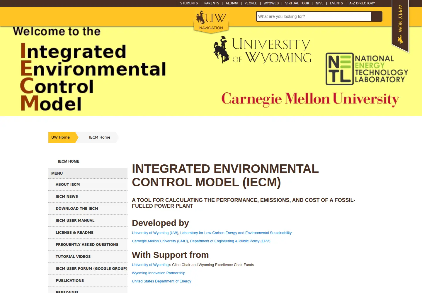 Captured homepage of iecm-online.com in the current scan