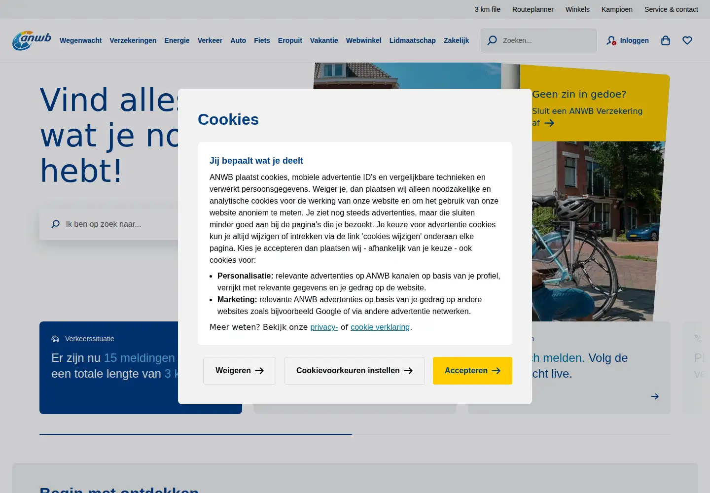Screenshot of anwb.nl