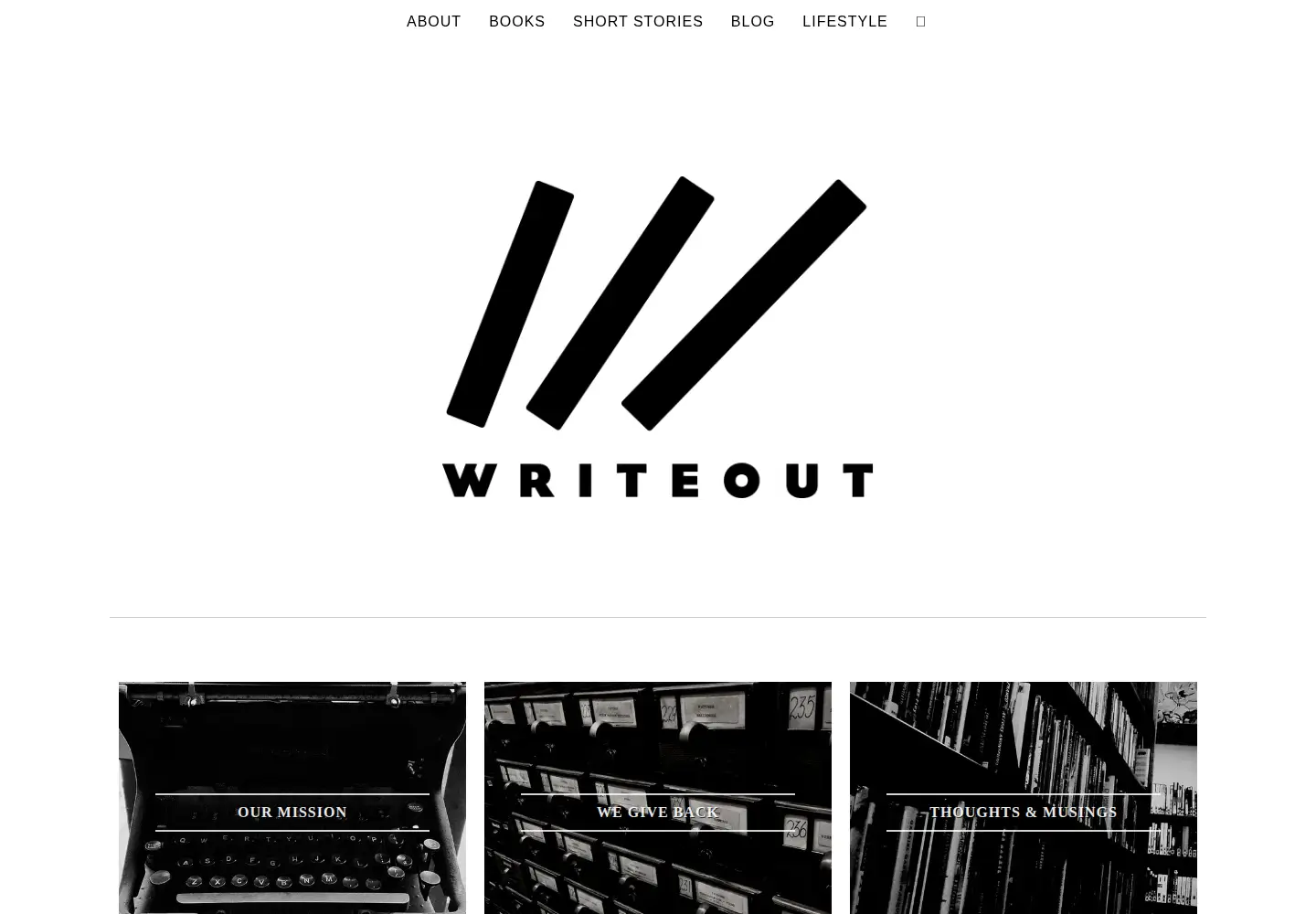 Captured homepage of writeoutpublishing.com in the current scan